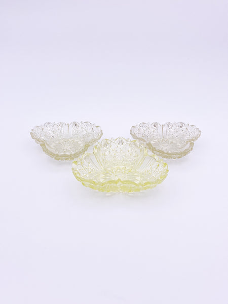 Set of 3 Pressed Glass Dishes