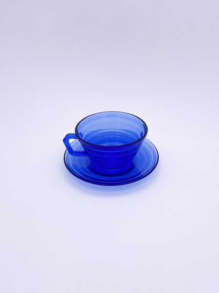 Ribbed Cup and Saucer Set