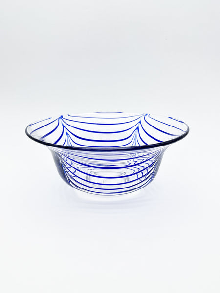Large Swirl Glass Serving Bowl
