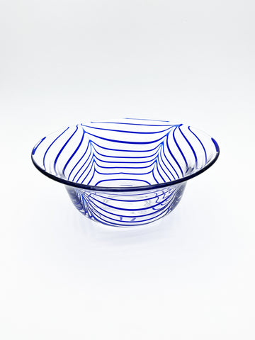 Large Swirl Glass Serving Bowl