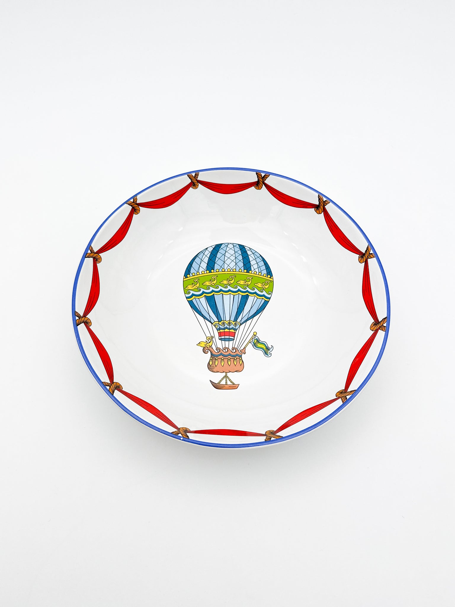 Tiffany Hot Air Balloon Plate, Fish & Waves