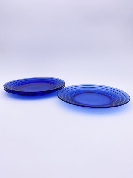 Cobalt Blue Ribbed Dinner Plate