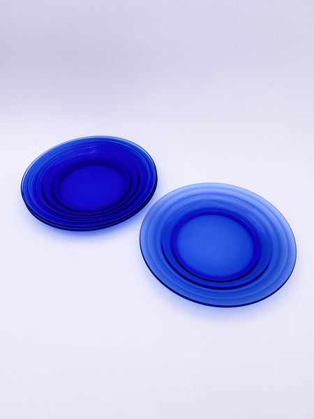 Cobalt Blue Ribbed Dinner Plate