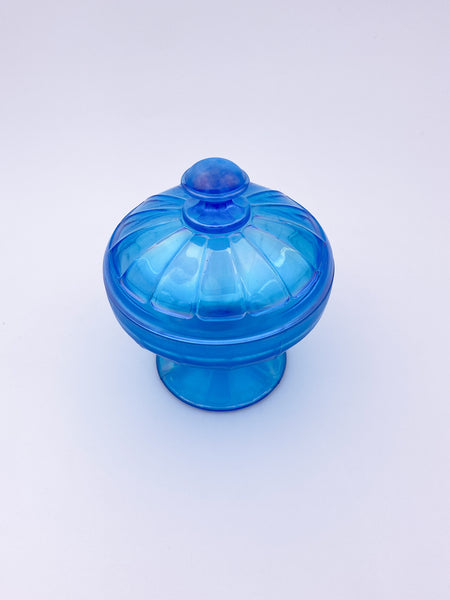 Iridescent Blue Footed Jar
