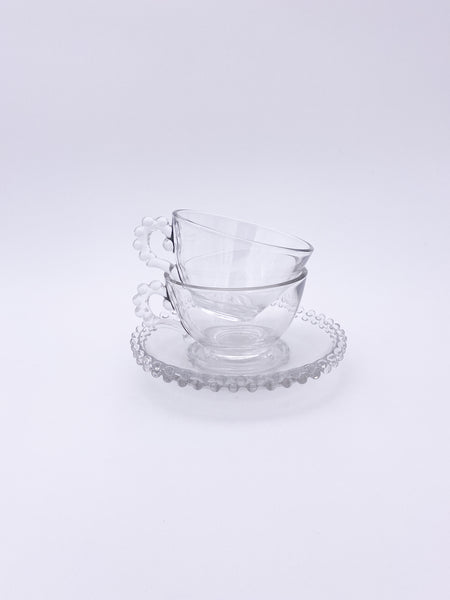 Pearled Cup and Saucer Set