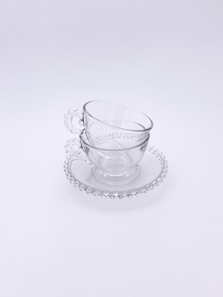 Pearled Cup and Saucer Set