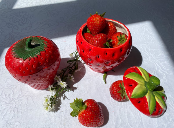 Strawberry Ceramic Jar