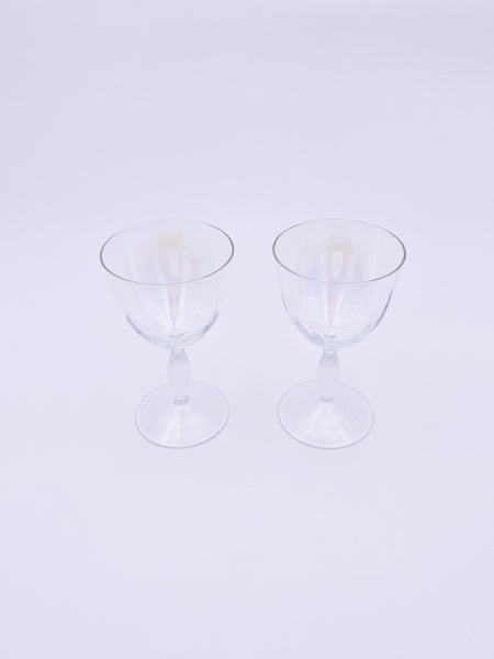 Set of 2 Iridescent Wine Glasses