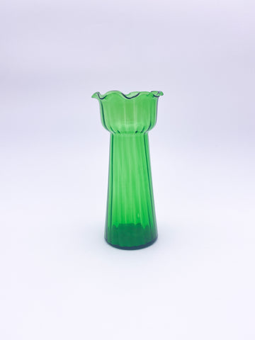 Green Ruffled Vase