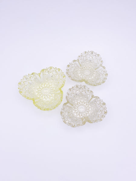 Set of 3 Pressed Glass Dishes