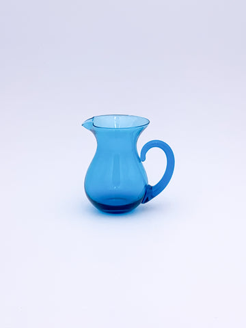 Small Peacock Blue Pitcher
