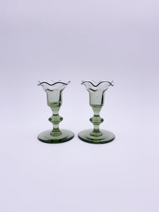 Ruffled Candle Holder Pair