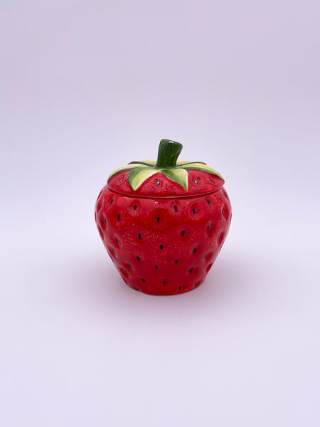 Strawberry Ceramic Jar