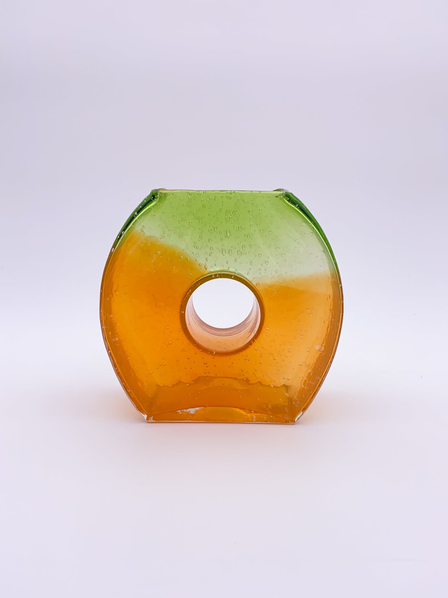 Orange and Green Circular Vase