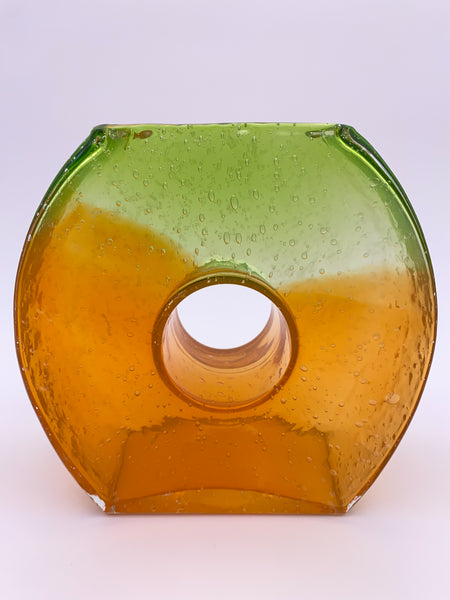 Orange and Green Circular Vase