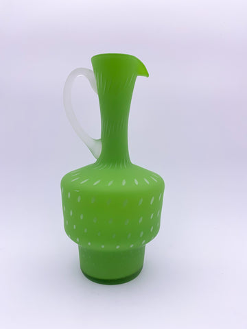 Tall Satin Glass Pitcher