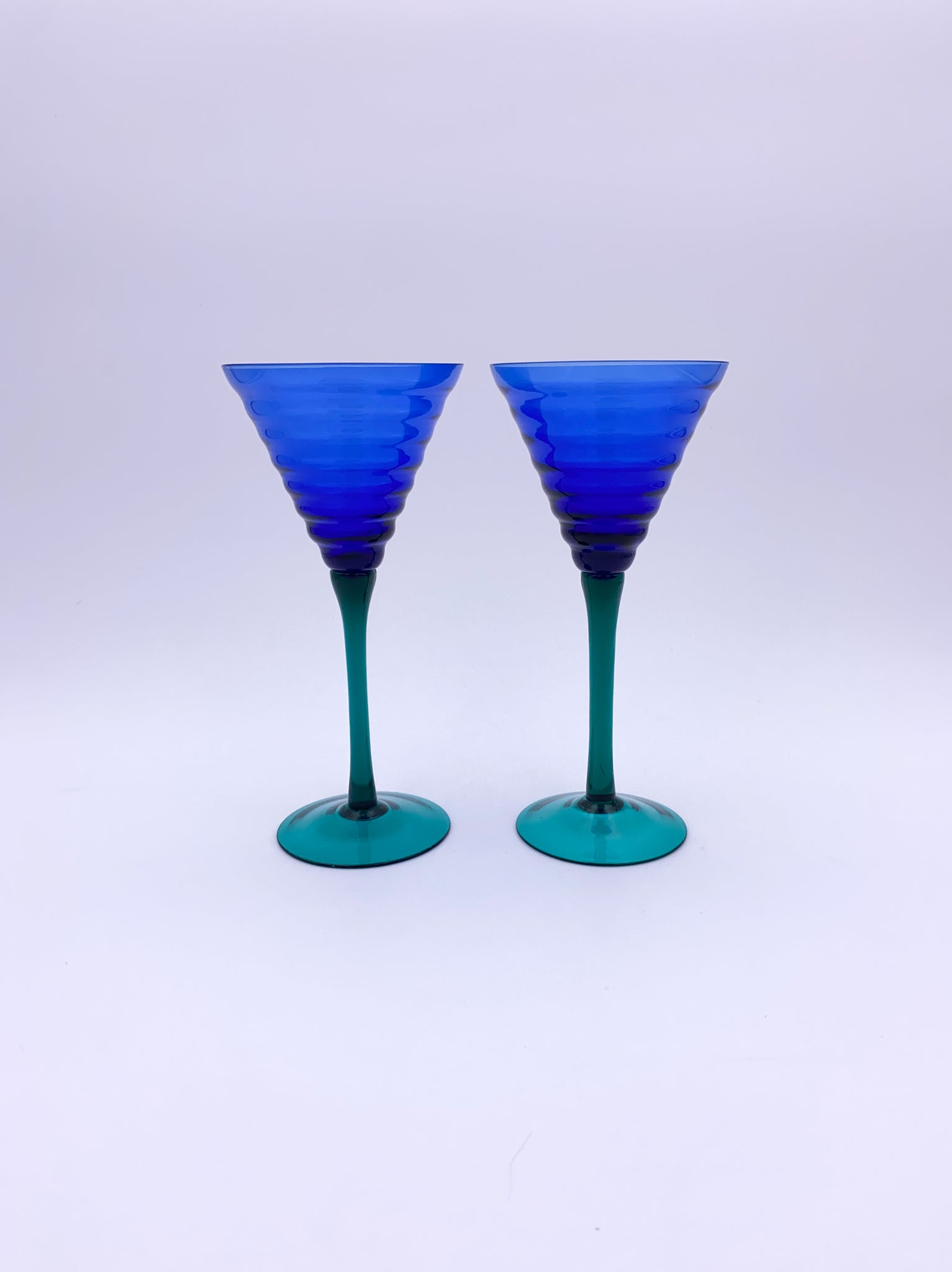 Set of 2 Swirl Martini Glasses