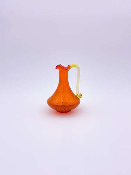 Small Crackle Glass Pitcher