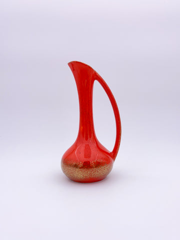 Mid-Century Orange Ceramic Pitcher