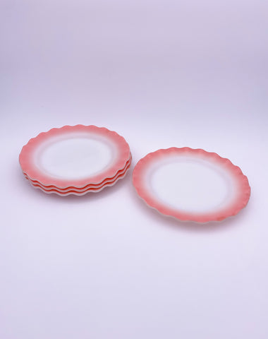Pink Ripple Dinner Plate