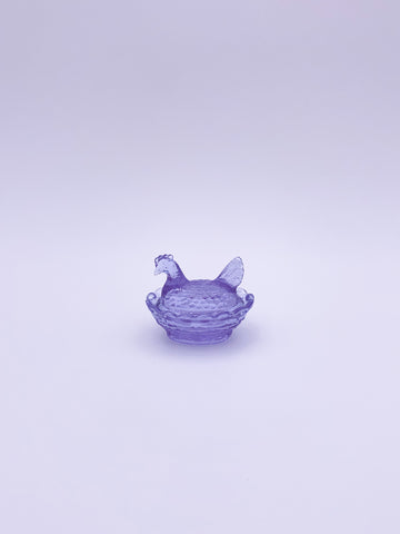 Mini Purple Hen On Nest Box