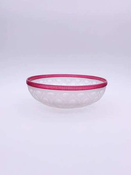 Large cut glass serving bowl