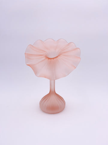 Pink Satin Glass Vase
