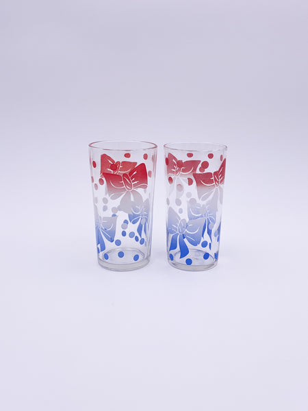Set of 2 Tumbler Glasses with Bow