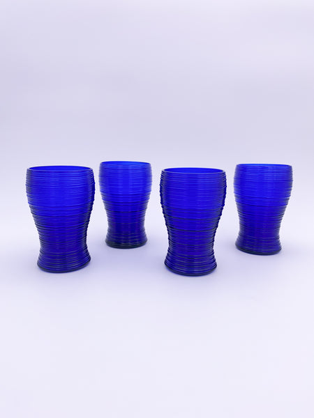 Cobalt Blue Spun Glass Set