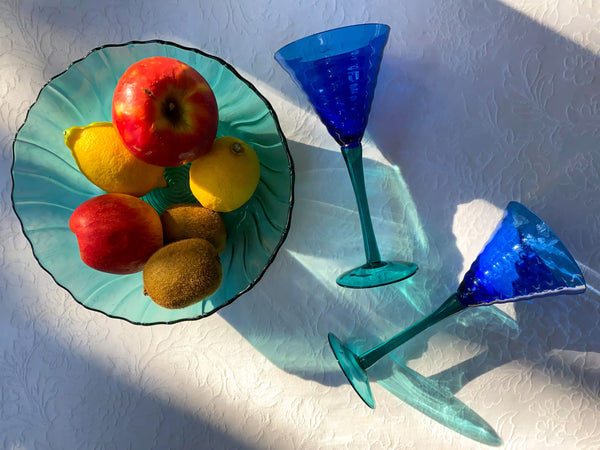 Set of 2 Swirl Martini Glasses