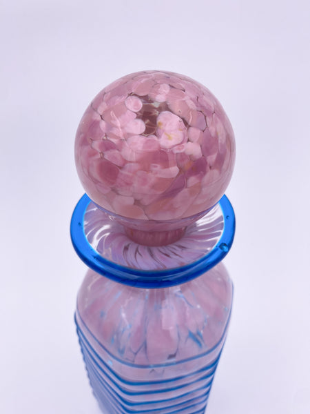 Pink Spatter Glass Bottle