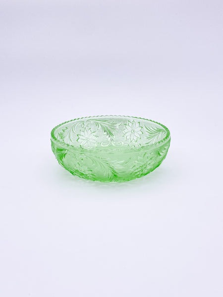 Green Floral Serving Dish