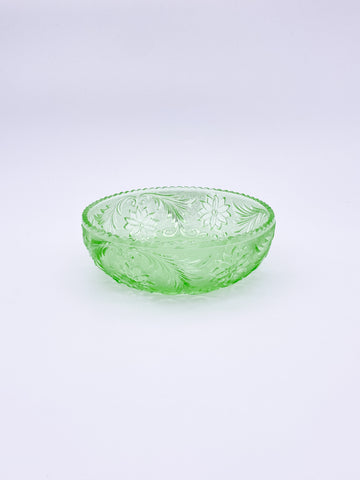 Green Floral Serving Dish