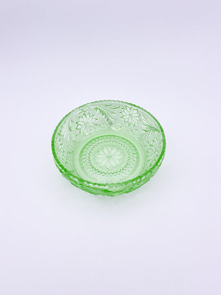 Green Floral Serving Dish