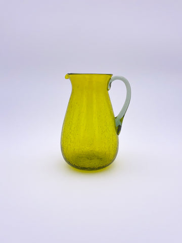 Crackle Glass Pitcher