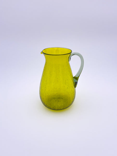 Crackle Glass Pitcher