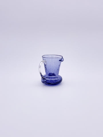 Mini Crackle Glass Pitcher