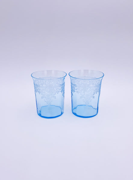 Set of 2 Etched Tumbler Glasses