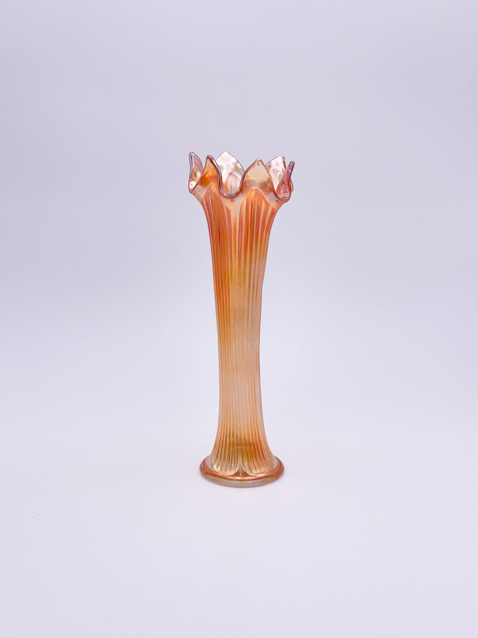 Marigold Iridescent Swung Vase