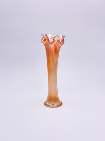 Marigold Iridescent Swung Vase