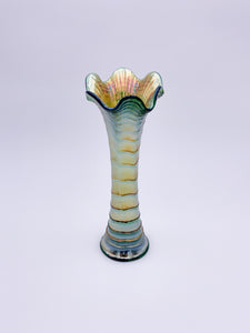 Green and Gold Iridescent Vase