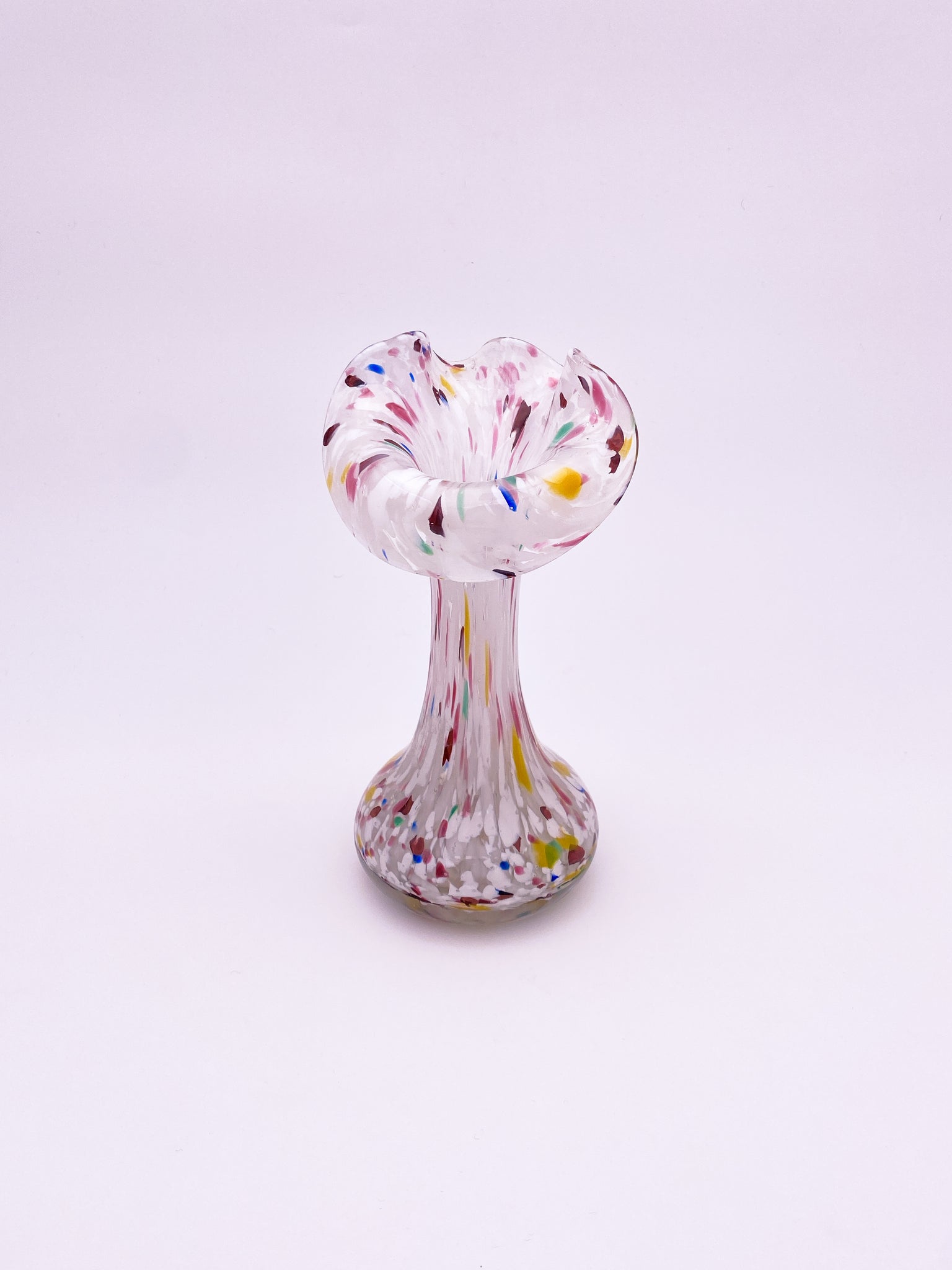 Multicolor Spatter Glass Vase