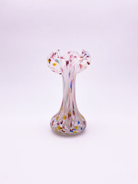 Multicolor Spatter Glass Vase