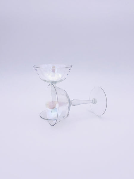 Set of 2 Iridescent Champagne Coupes