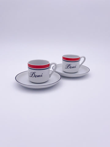 "Demi" Cup and Saucer Set