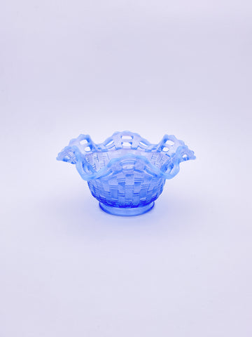 Opalescent blue bowl