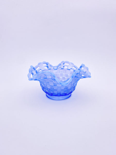 Opalescent blue bowl