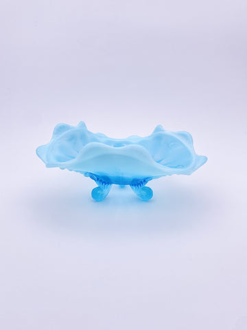 Opalescent Glass Wavy Rim Dish