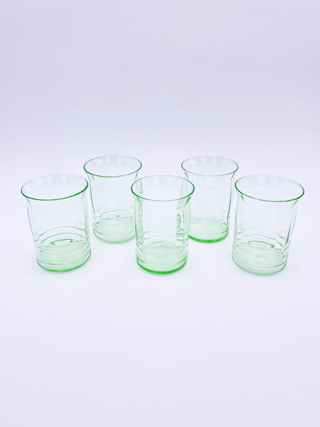 Green Glasses Set