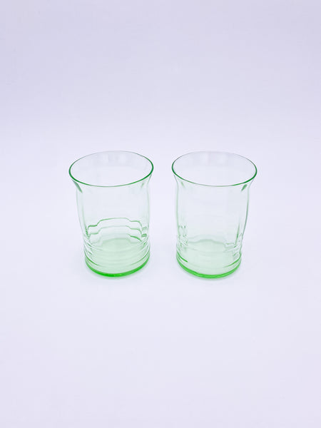 Green Glasses Set